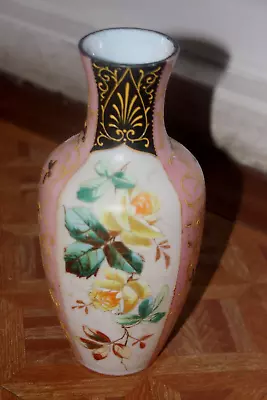 Buy Antique Handpainted Glass Vase • 30£