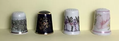 Buy 4 X French Porcelain Thimbles, 3 Limoges, Bouquet By Castel, Dancers By Raynaud • 4£