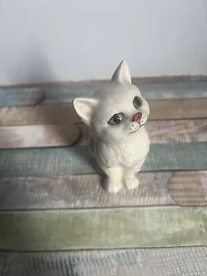 Buy Adorable Vintage Beswick Ceramic Pottery White Seated Persian Kitten Cat • 10£