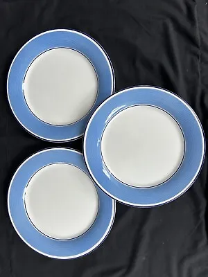 Buy Staffordshire Tableware AVANTI 10” (26cm) Dinner Plate Blue With Blue Rim • 14£