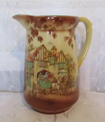 Buy Large Vintage T Lawrence Falcon Ware Jug Pitcher Old English Scenes • 19.99£