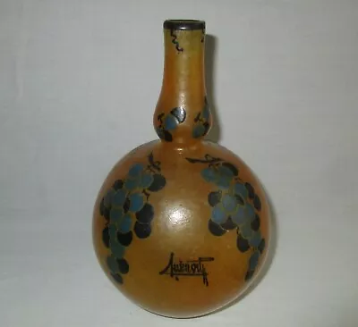 Buy Antique French Bohemia Art Glass Acid Cut Cameo Bottle Vase Signed • 354.09£