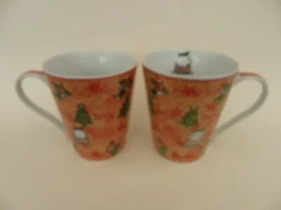 Buy Johnson Brothers Pair Of Porcelain Christmas Mugs. 10.5cm Tall 8.5cm Rim Dia. • 11.99£