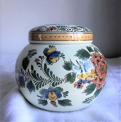Buy Royal Delft RAAM Pottery Polychrome Signed Tea Caddy/ginger Jar. • 24£