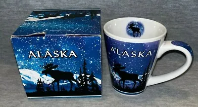 Buy Alaska Moose At Night With Mountains & Stars Polar Graphics Arctic Circle Mug • 18.90£