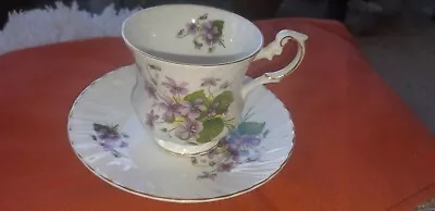 Buy Rosina China Co. Ltd. Queens Fine Bone China Cup And Saucer, Lavender Flowers • 13.75£