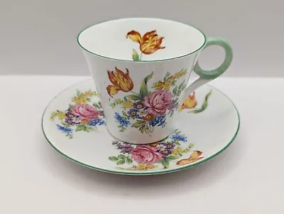 Buy Vintage Shelley  Tulips Teacup And Saucer • 9.99£