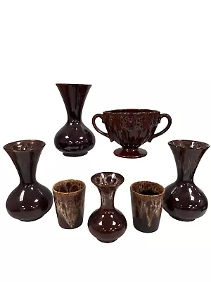 Buy Kernewek Pottery Brown Honeycomb Vase Bundle Home Accessories Decor Collectors  • 6.99£