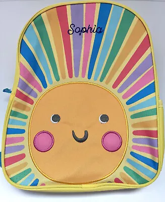 Buy Pottery Barn Kids Little Critters Rainbow Sun Backpack *sophia* New Yellow Pre-k • 14.38£