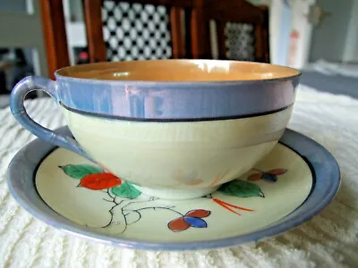 Buy Japanese Lustreware China Cup & Saucer, Flower Makers Mark - 1920's Noritake • 12.50£