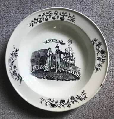 Buy Antique Creamware Plate - 'Poor Jack' • 135£