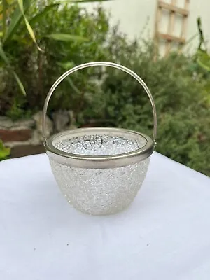 Buy Victorian Overshot Crackle Glass Sugar Bowl • 20£