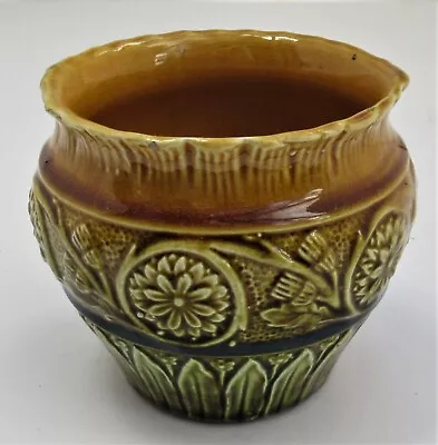 Buy Antique British Art Pottery, Wardle Majolica Small Vase, Thistle Design C1880 • 2.99£
