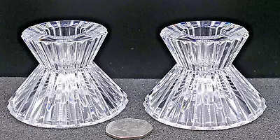 Buy Candle Holders Pair Small Tipperary Crystal - 2  - 5cm Tall • 7.50£