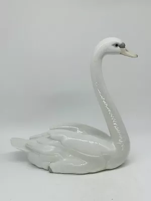 Buy Lladro Graceful Swan 1983 21cm Made In Spain Vgc Wings Closed • 45£