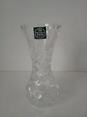 Buy Thomas Webb Festival Crystal Vase Height 15.5cm Diameter Top 6.5cm • 8.62£