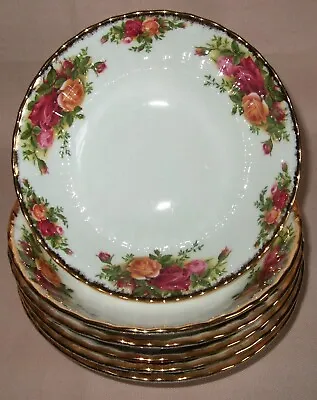 Buy Royal Albert Old Country Roses  6 Soup / Cereal Bowls, English First, Excellent • 34.95£