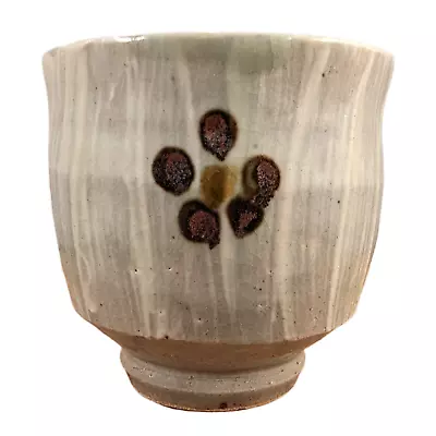 Buy Japanese Mashiko Hamada Gama Studio Pottery Tea Cup Yunomi Flowers Japan • 55.12£