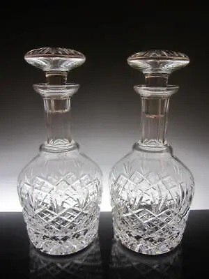 Buy Superb Pair Of Stuart Crystal DIANA Round Wine Decanters, Signed • 75£