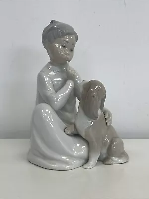 Buy Lladro Figurine 4522 ‘Shhh, Quiet Puppy’ Boy With Dog • 28£