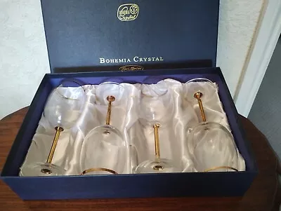 Buy Bohemia Crystal Wine Glasses X 4, Little Used, In Original Box • 10£