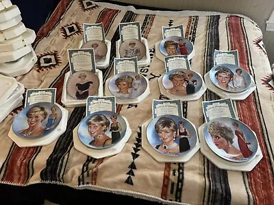 Buy Princess Diana Queen Of Our Hearts Collector Plates Bradford Complete Set • 245.23£