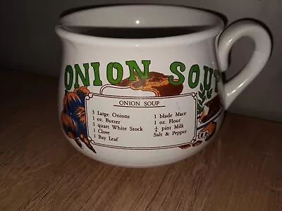 Buy Onion Soup Mug Vintage Retro Ceramic Mug Recipe Bowl FREE UK 🇬🇧 POSTAGE  • 8.99£