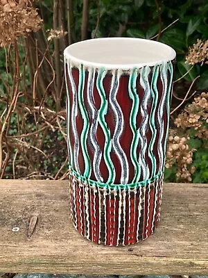 Buy Vintage 1960s Poole Pottery Carved Delphis Vase - Shape 84 • 125£