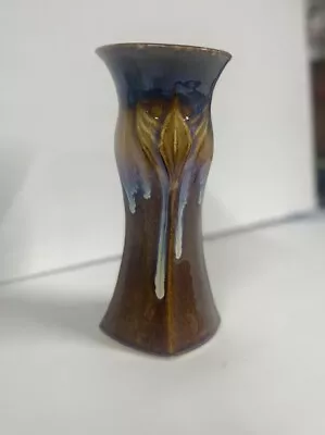 Buy Rare Lotus Design Vase Artisan Bill Campbell Signed Pottery Hand Made Art Glaze • 64.41£