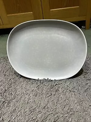 Buy Vintage Retro Poole Pottery Large Platter In Twintone  Seagull Grey 35.5cmX 27cm • 6.99£