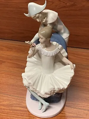 Buy Large Lladro Figurine Seated Ballerina & Harlequin • 331.27£