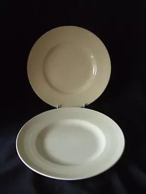 Buy 2 X  Woods Ware Dinner Plates Jasmine Yellow 1940~50's Utility Ware 10 Inch • 9.99£