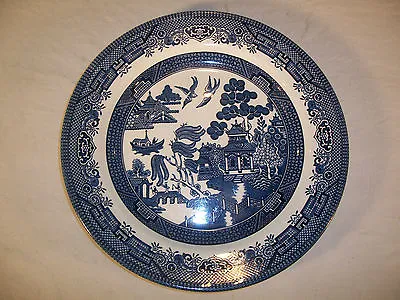 Buy Churchill England Willow 10.5  Dinner Plate Blue White Dinnerware Single • 18.96£