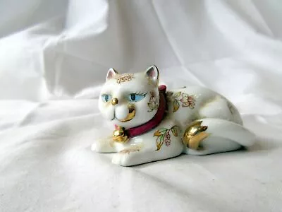 Buy Vintage 24K Gold Franklin Mint Satsuma Cat Figurine 1986 Japan • 0.99£