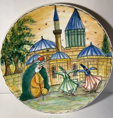 Buy Abdullah Hoca Kutahya Turkey Decorative Plate With Monks • 28.82£