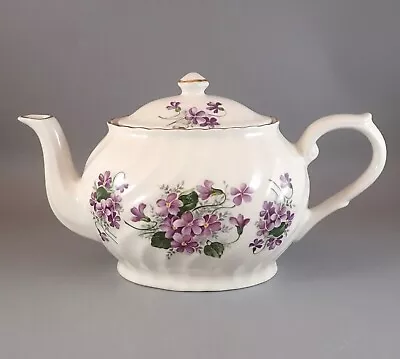Buy Arthur Wood & Son Teapot & Lid Violets Pattern 6432 Staffordshire England 32 Oz • 36.04£