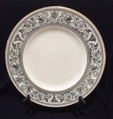 Buy WEDGWOOD CHINA BLACK FLORENTINE, DINNER PLATE, (listing Is For One (1) Plate) • 38.42£