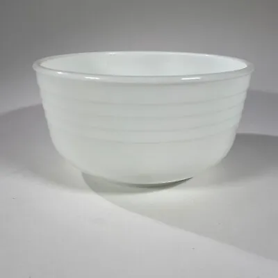 Buy Vtg Pyrex Solid White Milk Glass Mixing Bowl Ribbed #10 Kitchen Glassware Usa  • 23.97£