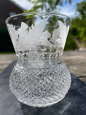 Buy Beautiful Vintage Edinburgh Crystal Thistle Whisky Glasses • 85£