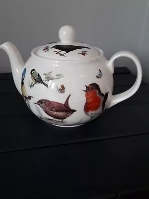 Buy Garden Birds Tea Pot.1.1 L. Roy Kirkham. Design By K M Hassall 2004  Bone China • 35£
