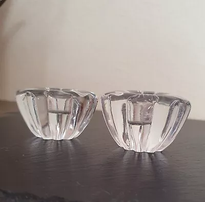 Buy A Pair Of Vintage Orrefors Lead Crystal Candle Holders • 4£