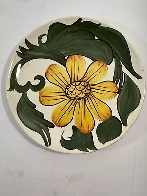 Buy Vintage Royal Victoria Wade England Pottery Plate 8.25” SUNFLOWER Pattern B1:1 • 7.57£