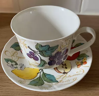 Buy Roy Kirkham Large Breakfast Cup And Saucer Fruits 1997 Morello England • 19.95£