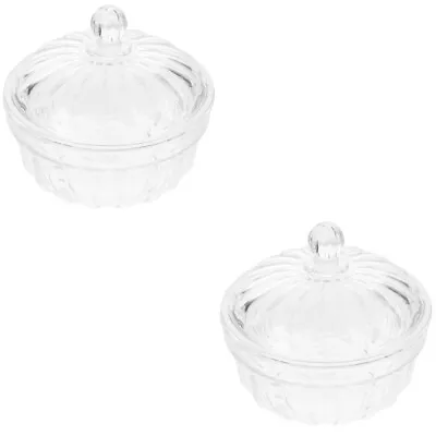 Buy  2 PCS Dried Fruit Box Candy Sugar Bowl With Lid Clear Dish Cookie Jar • 35.28£