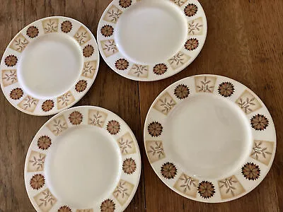 Buy 4 Royal Vale Vintage Side Small Brown Plates 1960s Ridgway Potteries  4 • 9.99£
