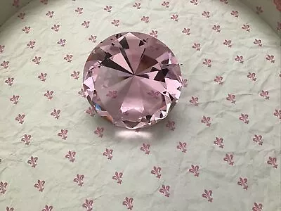 Buy Pink Glass Crystal Paperweight • 14.99£