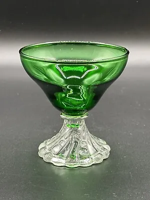 Buy Vintage Anchor Hocking Green Glass Bubble-Burple Sherbet /Champagne • 4.83£