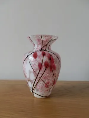 Buy Royal Doulton Small Art Glass Pink Vase. • 8£