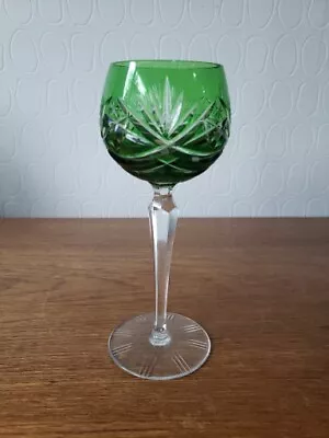 Buy Beautiful  Bohemian Green Crystal Wine Glass  • 12.99£
