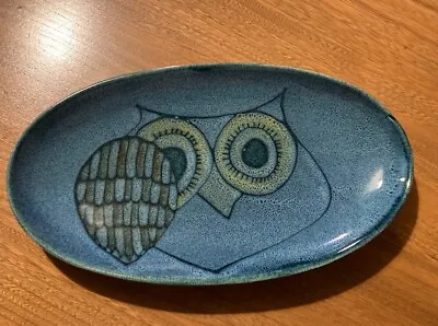 Buy Wellhouse Studio Pottery Devon Owl Design Oval Dish / Plate • 15£
